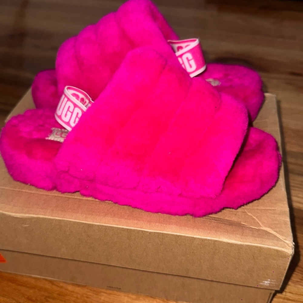 Brand New Hot Pink UGG Slides